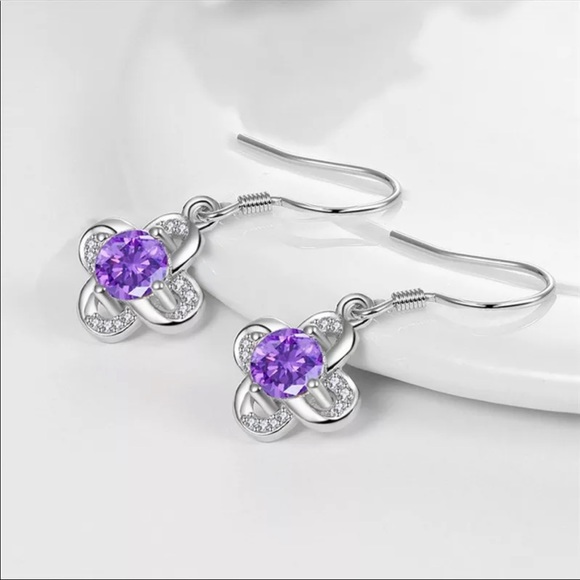 Sterling Silver 925 CZ Earrings - Picture 1 of 5